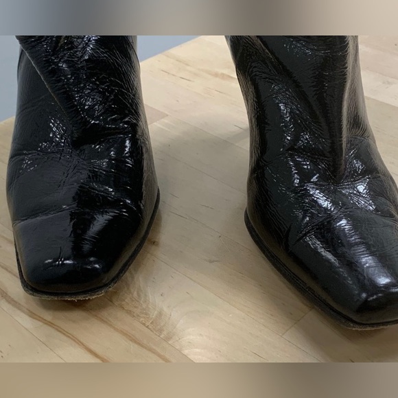 Vintage Jimmy Choo Black Patent Leather Tall Boot - Picture 7 of 8